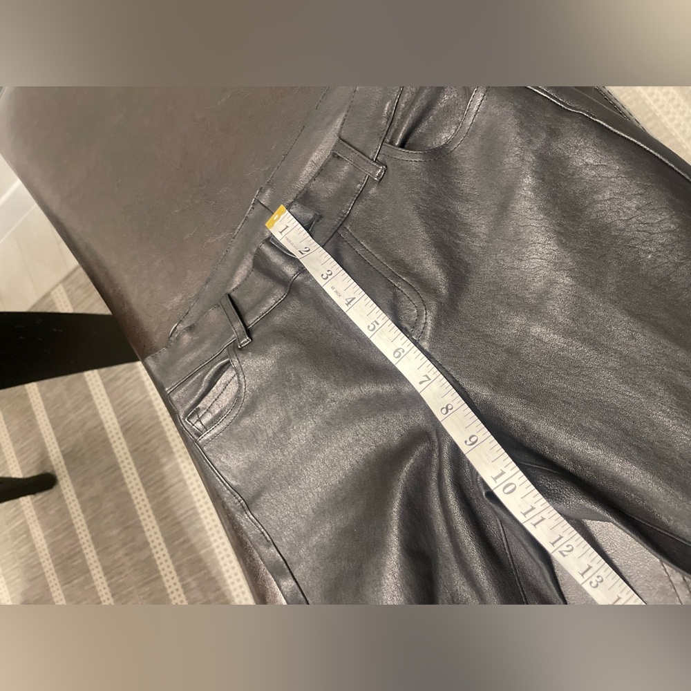 Vince Black genuine Leather skinny Pants US 6 - Picture 10 of 11